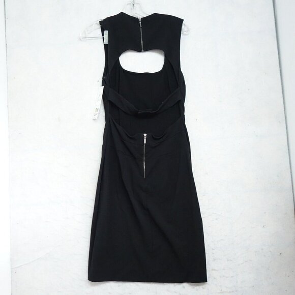Nicole Miller Body Con Dress Womens Size 4 Black backless Sleeveless - Picture 10 of 13